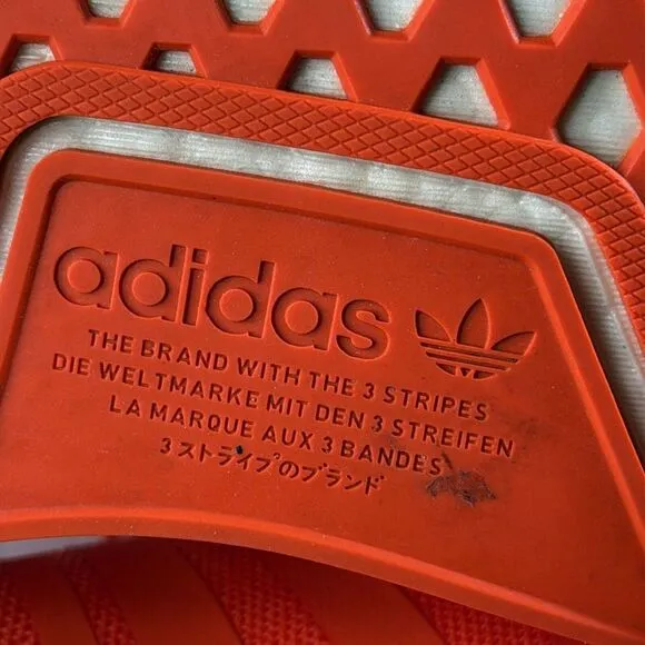 (S7) Adidas NMD_R1 Men's Running Shoes, Size 10, Color: Bright Orange/Neon