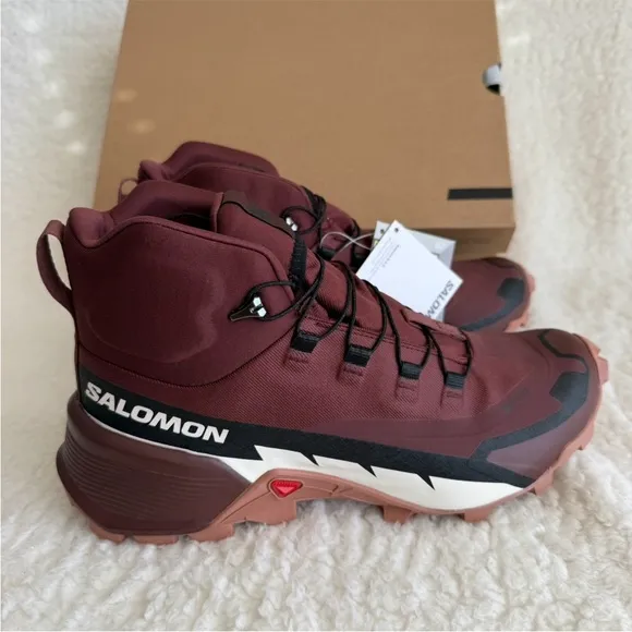 Salomon Burgundy Cross Hike Mid GTX 2 Women's Boots, Gore-Tex/Waterproof, 8