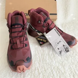 Salomon Burgundy Cross Hike Mid GTX 2 Women's Boots, Gore-Tex/Waterproof, 8
