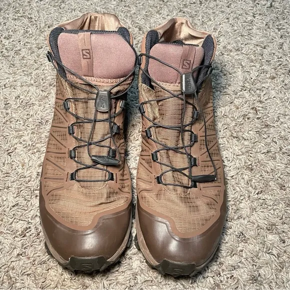 Salomon Speed Assault Tactical Hiking Boots Absolute Brown 379499 Mens US 13