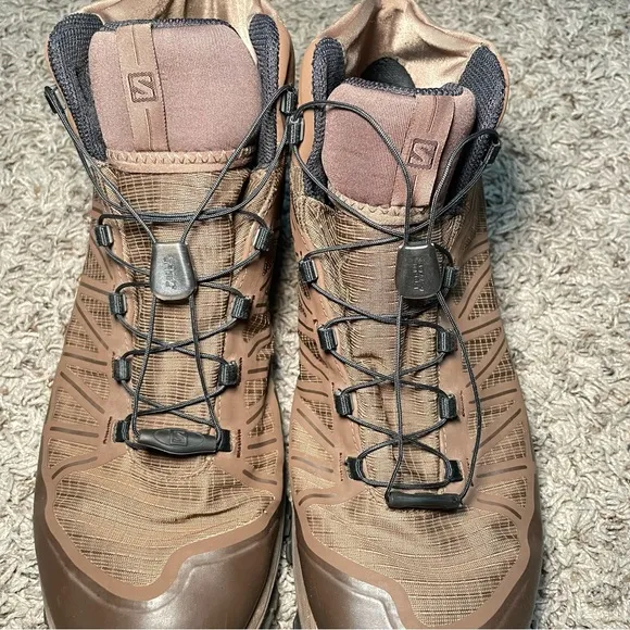 Salomon Speed Assault Tactical Hiking Boots Absolute Brown 379499 Mens US 13
