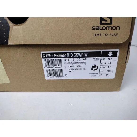 Salomon Women's X‎ Ultra Pioneer Mid Waterproof Hiking Boots Ebony