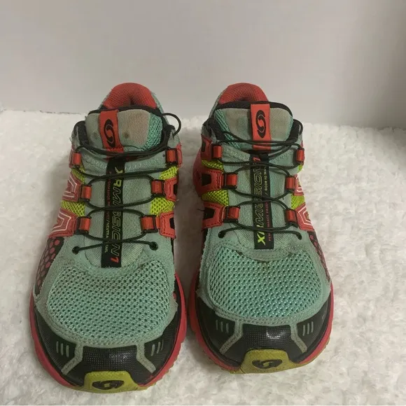 Salomon Womens XR Mission Running Shoes Multicolor 128431‎ Low Top Mesh Size 8