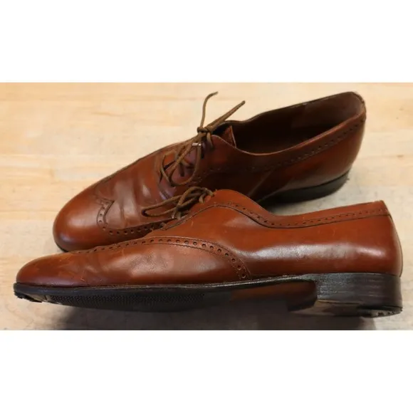 Salvatore Ferragamo Studio Derby Brogue Oxford Dress Shoes Men's Size 8.5 D