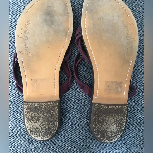 Sam Edelman Georgette Sangria Suede Sandals