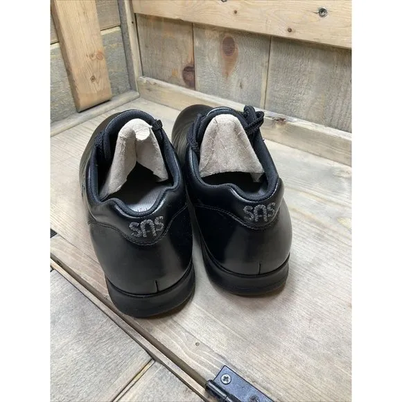 SAS Black Comfort Casual Oxford Shoes Leather Womens 9.5M