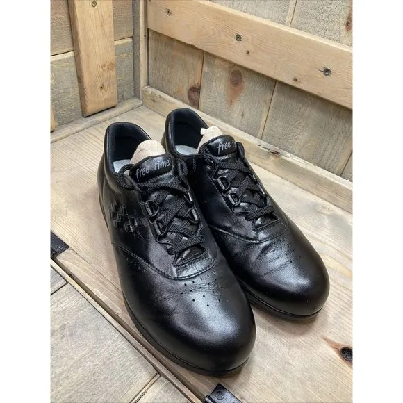 SAS Black Comfort Casual Oxford Shoes Leather Womens 9.5M