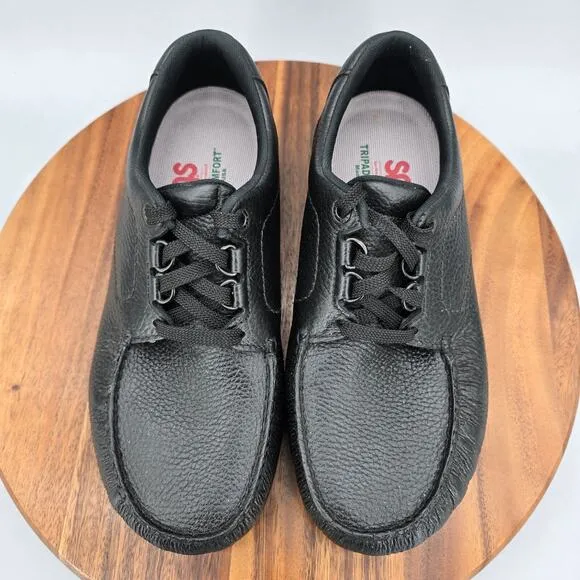 SAS Bout Time Shoes Men's 9 Extra Wide Black Leather Casual Walking Sneakers