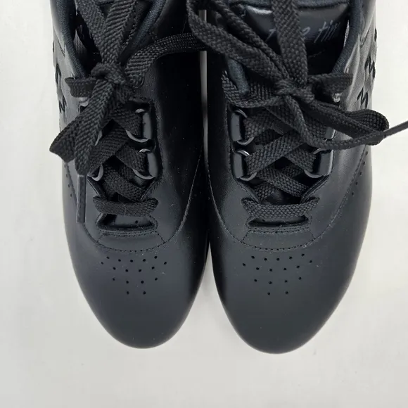 Sas Free Time Womens Sneakers Sz 9.5 Slim Black Leather Lace Ups Walking Shoes
