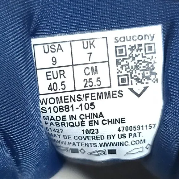 Saucony Triumph 21 Women Sz 9 Shoes Dark Blue Running Walking Sneaker S10881-105