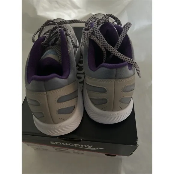 SAUCONY Womens Cohesion 15 Running Walking Shoes Smoke/Grape Pop NIB SIze 10.5