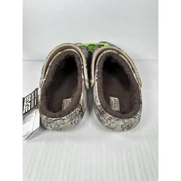 Size 8 Mens Crocs Classic Lined Realtree Edge Camo Casual Shoes 205377-280 NEW