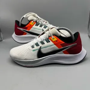 Size 8 - Nike Air Zoom Pegasus 38 Sail Gym Red Black Men Walking Active Shoes