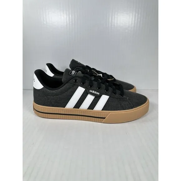 Size 8.5 Mens Adidas Daily 3.0 Black White Gum Shoes Casual Skate Sneaker HP6032