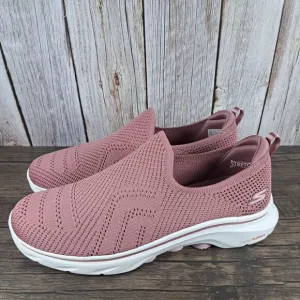 Skechers Go Walk 7 Amina Stretch Slip On Walking Shoes Women's Sz 11 Mauve NWOB