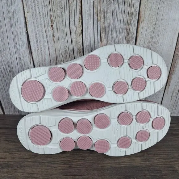 Skechers Go Walk 7 Amina Stretch Slip On Walking Shoes Women's Sz 11 Mauve NWOB