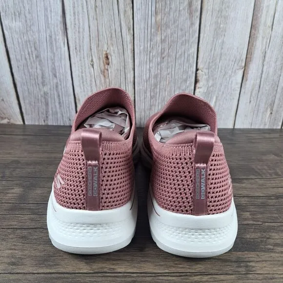 Skechers Go Walk 7 Amina Stretch Slip On Walking Shoes Women's Sz 11 Mauve NWOB