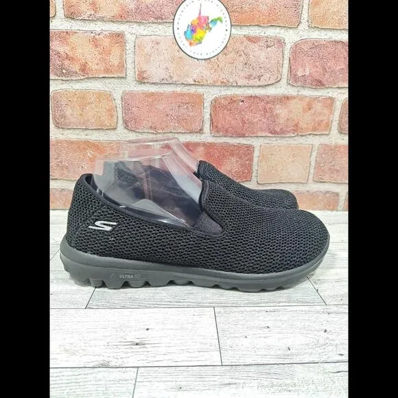 Skechers GOwalk Classic Dazzle 2 Black Women's Size 9 Slip-On Mesh Shoes NIB