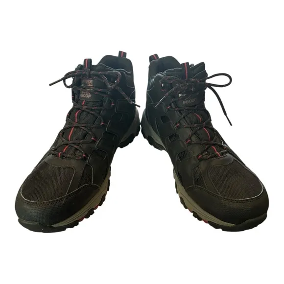 SKECHERS Men`s Relaxed Fit Selmen Relodge Black Waterproof Hiking Boots 13