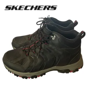 SKECHERS Men`s Relaxed Fit Selmen Relodge Black Waterproof Hiking Boots 13