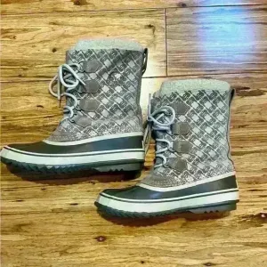 Sorel 1964 PAC Waterproof NL1494 221 Winter Snow Boots Beige/Grey Size 9