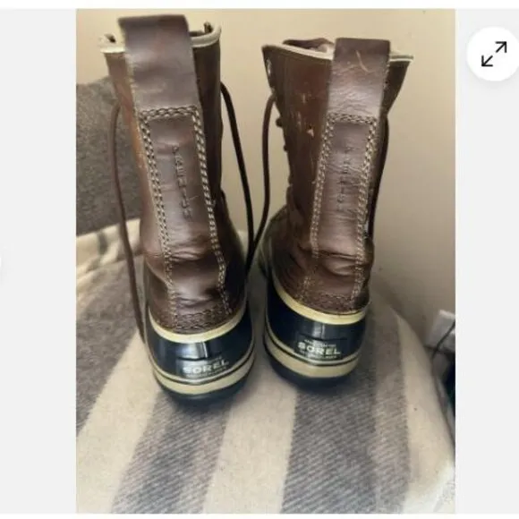 Sorel 1964 Premium Waterproof Leather Rubber Winter Snow Boots Women's Size 10