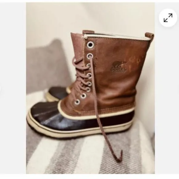 Sorel 1964 Premium Waterproof Leather Rubber Winter Snow Boots Women's Size 10