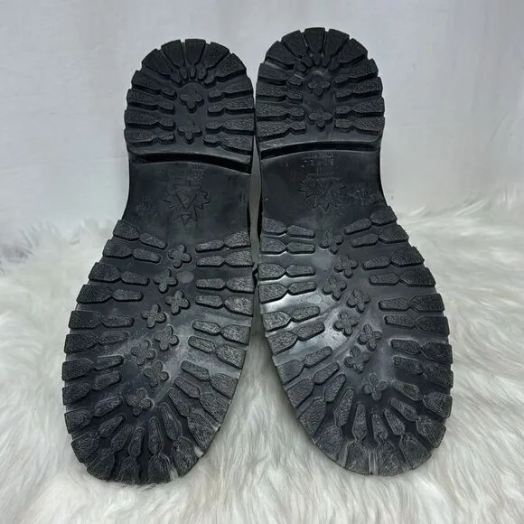 Sorel Black Suede/Rubber Lace Up Snow Boots Sz 10
