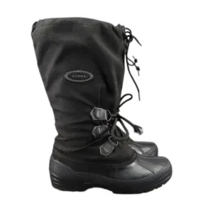 Sorel Boots Womens 7 Snow Winter Tall Lined Black Lace Up Vintage Kaufman Canada