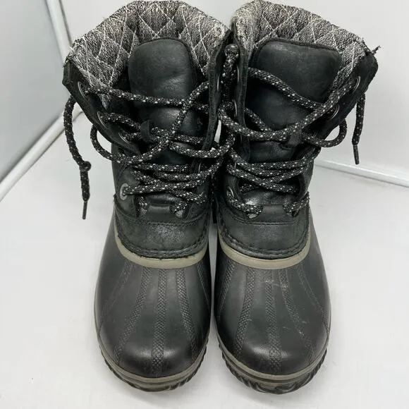 Sorel Boots Womens 8 Black Metallic Slimpack II Winter Snow LL5318-010