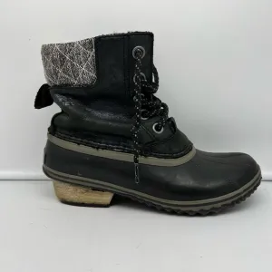 Sorel Boots Womens 8 Black Metallic Slimpack II Winter Snow LL5318-010