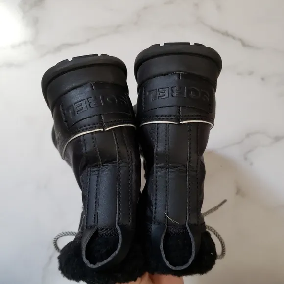 Sorel Explorer Carnival Weather Winter Snow Boots Black Size 6.5