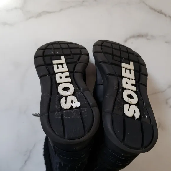 Sorel Explorer Carnival Weather Winter Snow Boots Black Size 6.5