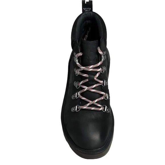 Sorel Hi-Line Waterproof Black Leather Women’s Lace Up Hiking Boots Size 6