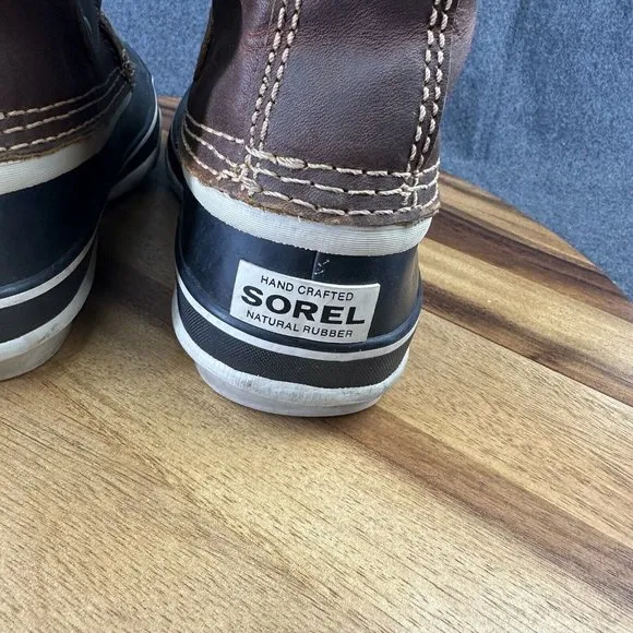 SOREL Joan of Artic Premium Leather Snow Boots Women’s Size 6 Brown