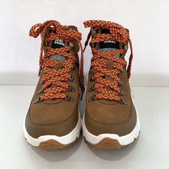 Sorel Kinetic Breakthru Conquest Boots Leather Lace Up Hiking Booties Velvet Tan