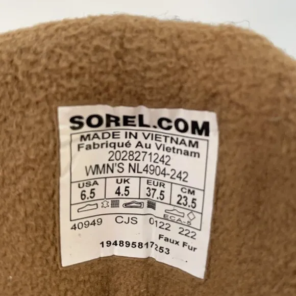 Sorel Kinetic Breakthru Conquest Boots Leather Lace Up Hiking Booties Velvet Tan