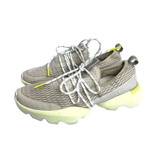 Sorel Kinetic Impact Lace Sneakers Size 6 beige neon yellow