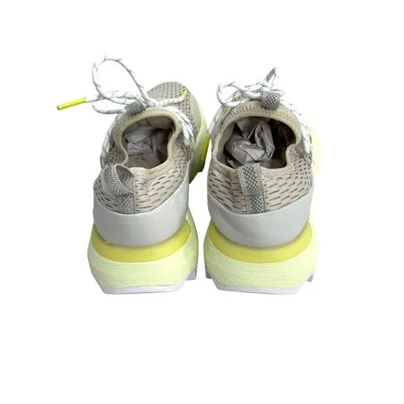 Sorel Kinetic Impact Lace Sneakers Size 6 beige neon yellow