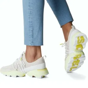 Sorel Kinetic Impact Lace Sneakers Size 6 beige neon yellow