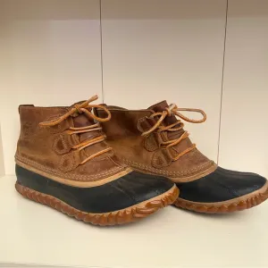 Sorel Leather Rubber Duck Boots Out N About Brown Black Women’s Sz 8
