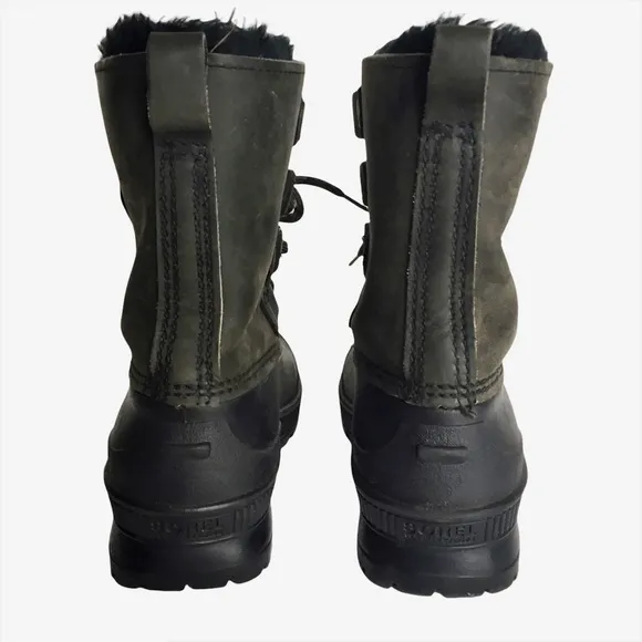 Sorel Mid Calf Winter Lace Up Snow Boots Sz 9