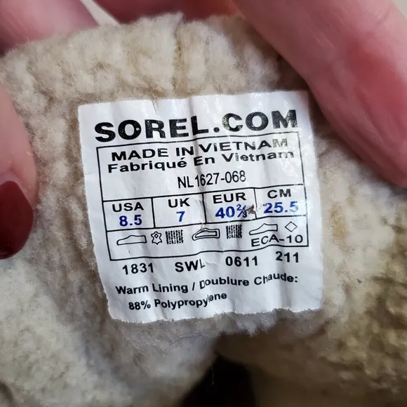 SOREL Tivoli Houndstooth Waterproof Snow Winter Boots Black White Women's 8.5
