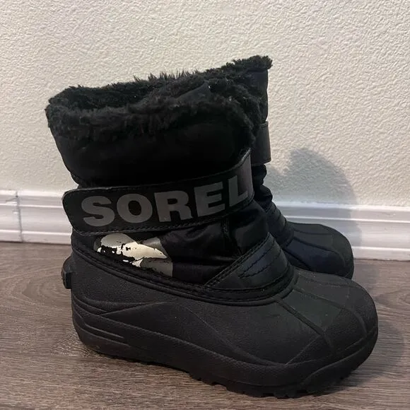 Sorel Toddler Commander Snow Boots in black size 13 unisex