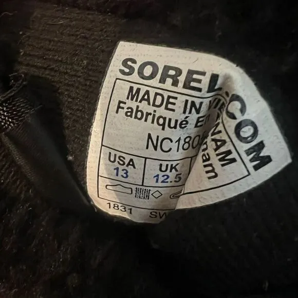 Sorel Toddler Commander Snow Boots in black size 13 unisex