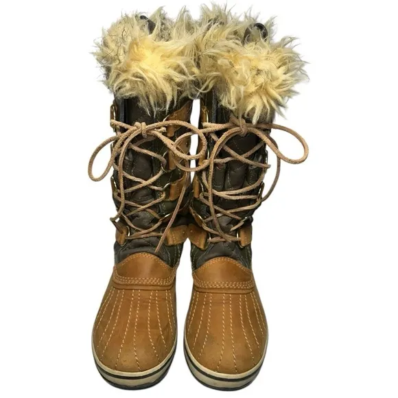 Sorel Tofino Women’s Size 8 Camel Olive Green Tofino Lace Up Boots NL1780-316