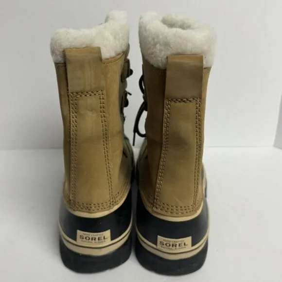 Sorel Womens Caribou, Brown Waterproof Snow Boots, Size 9.5 M