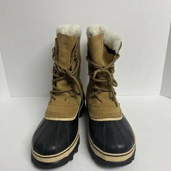 Sorel Womens Caribou, Brown Waterproof Snow Boots, Size 9.5 M