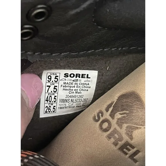 SOREL Womens Hi-Line Tan Hiking Boots Size 9.5
