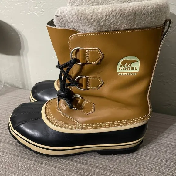 SOREL Yoot PAC Winter Snow Duck Boots Size 5 Tan